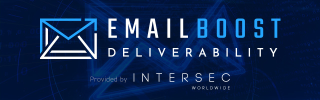 Email Boost Deliverability Logo which is a DMARC Review service provided by Intersec Worldwide